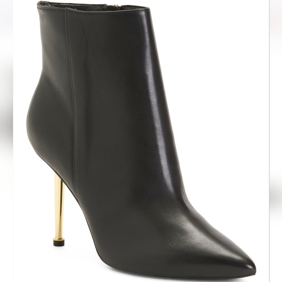 NINE West Leather High Heel Dress Booties